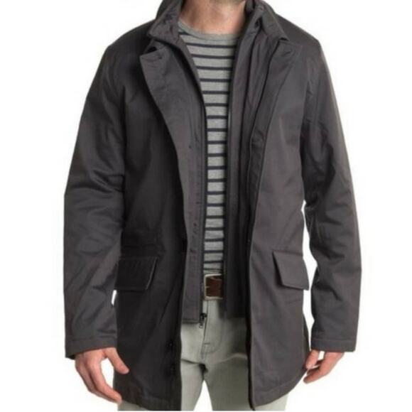 J. Crew Other - J.Crew Fulton Prima-loft Full Zip Overcoat Jacket Gray Men Size XL